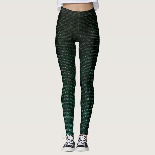 Groene cyberLeggings Leggings (Voorkant)