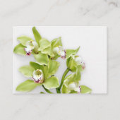 Groene Cymbidium Orchid Bruiloft Receptie Invoegen Informatiekaartje (Achterkant)