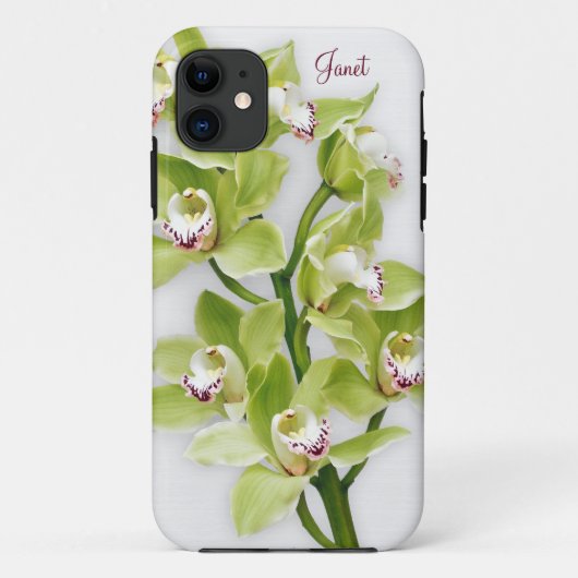 Groene Cymbidium Orchid Floral iPhone 5 Hoesje (Achterkant)