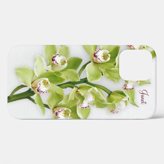 Groene Cymbidium Orchid Floral iPhone 6 hoesje (Achterkant (horizontaal))