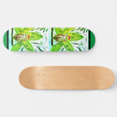 Groene Cymbidium Orchid Persoonlijk Skateboard (Horizontaal)
