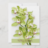 Groene Cymbidium Orchid Weddenschap 5x7 Grootte Kaart (Voorkant)