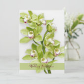 Groene Cymbidium Orchid Weddenschap 5x7 Grootte Kaart (Staand voorkant)