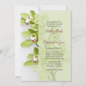 Groene Cymbidium Orchid Weddenschap 5x7 Grootte Kaart (Achterkant)