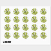 Groene Cymbidium Orchidee Bruiloft Stickers (Vel)