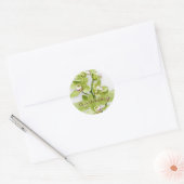 Groene Cymbidium Orchidee Bruiloft Stickers (Envelop)