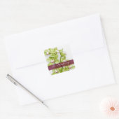 Groene Cymbidium Orchidee Bruiloft Vierkante Stick Sticker (Envelop)