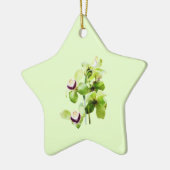 Groene Cymbidiumorchideeën Keramisch Ornament (Links)