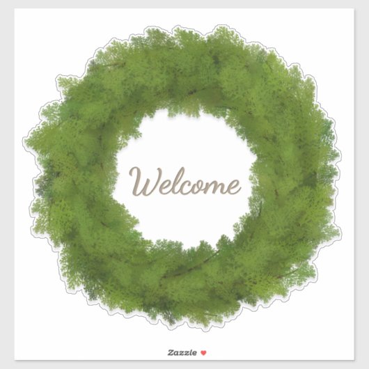 Groene Cypresse met aangepaste naam of tekst Sticker (Vel)