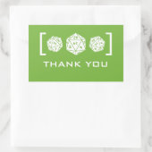 Groene D20-desktop gamer Hartelijk dank, Stickers (Tas)
