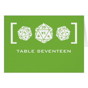 Groene D20-desktop met gamertabel Kaart