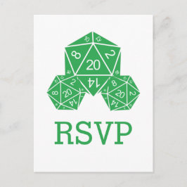 Groene D20 Dice Response Briefkaart