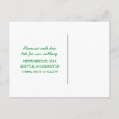 Groene D20-muis Het Briefkaart Datum opslaan (Achterkant)