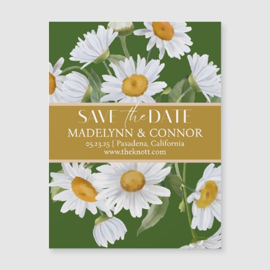 Groene Dagen Vloeiende de Foto van het Manuscript  Magnetische Uitnodiging (Voorkant)