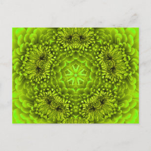GROENE DAHLIA BLOEM BRIEFKAART