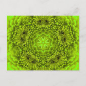 GROENE DAHLIA BLOEM BRIEFKAART (Voorkant)