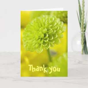 Groene Dahlia bloem ... Dank je kaart
