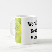 Groene Dahlia bloem ... Engelse thee koffie mok (Voorkant links)