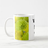 Groene Dahlia bloem ... Engelse thee koffie mok (Links)
