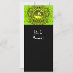 GROENE DAHLIA, TOPAZ ,helder groen zwart geel Kaart