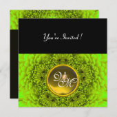 GROENE DAHLIA, TOPAZ, helder groen zwart geel Kaart (Voorkant / Achterkant)