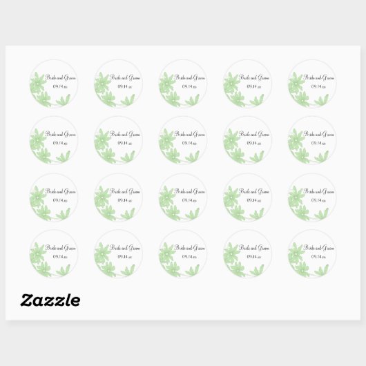 Groene Daisies Wedding Envelope zegels (Vel)