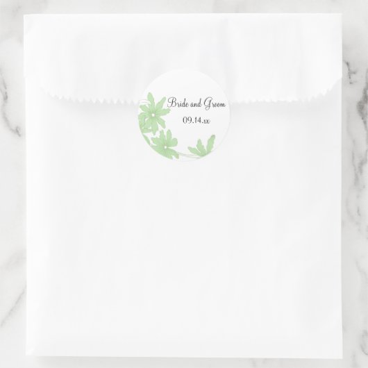Groene Daisies Wedding Envelope zegels (Tas)