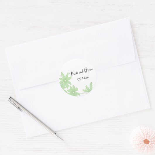 Groene Daisies Wedding Envelope zegels (Envelop)