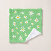 Groene Daisy Bath-handdoekset Bad Handdoek (Wasdoekje)