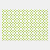 Groene Daisy Floral Stripes Polka Dot Inpakpapier Vel (Voorkant 3)