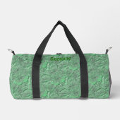 Groene Daisy Flower Art Patroon Gepersonaliseerd Plunjezak (Voorkant)