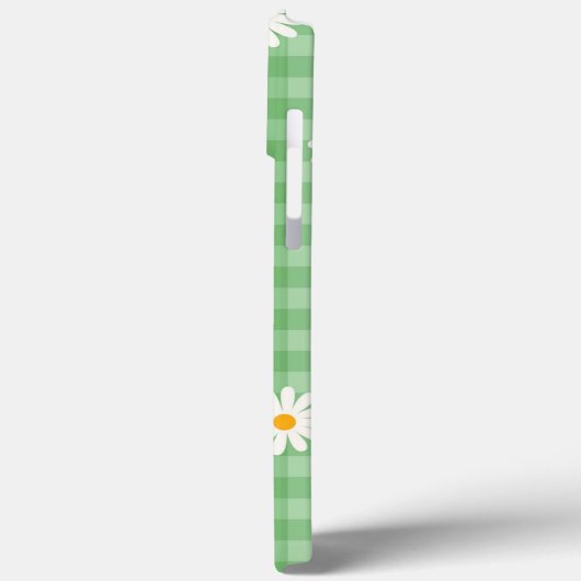 Groene Daisy Plaid Gingham Controleer bloemenpatro Case-Mate iPhone Case (Achterkant / Links)