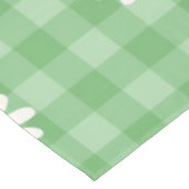 Groene Daisy Plaid Gingham Controleer bloemenpatro Tafelkleed (Gekanteld)