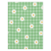 Groene Daisy Plaid Gingham Controleer bloemenpatro Tafelkleed (Voorkant)