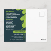 Groene dakbedekking diensten Reparaties, Installat Briefkaart (Achterkant)