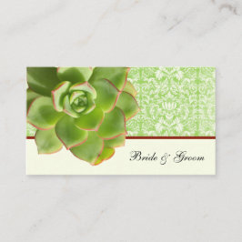 Groene  Damascus ivory Place-kaarten Plaatskaartje