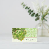 Groene  Damascus ivory Place-kaarten Plaatskaartje (Staand voorkant)