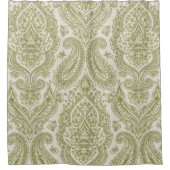 Groene Damask Douchegordijn (Voorkant)