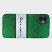 Groene Damask met lint Case-Mate iPhone Case (Achterkant (horizontaal))