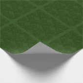 Groene Damast Boogjes Cadeaupapier (Hoek)
