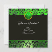 GROENE DAMAST, ELFENHOED ST. PATRICK'S FEESTJE INI KAART (Achterkant)