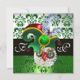 GROENE DAMAST, JUIWELEN UIL, ELFEN HOED, DIAMANTEN KAART