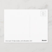 Groene dame/boskoningin, fantasiekunst briefkaart (Achterkant)