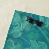 Groene Dame, Boskoningin, pastels, fantasiekunst Strandlaken (In situ)