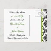 groene damp Sla de datum op Aankondigingskaart (Achterkant)