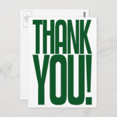 Groene dank je wel! Loudmouth Briefkaart (Voorkant / Achterkant)