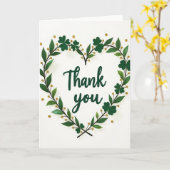 Groene Dank U Kranskaart Kaart (Gele Bloem)