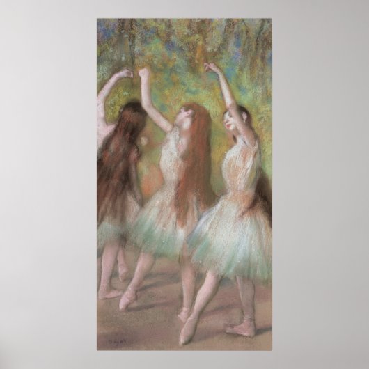Groene dansers van Edgar Degas,  balletkunst Poster (Voorkant)