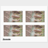 Groene dansers van Edgar Degas,  balletkunst Rechthoekige Sticker (Vel)