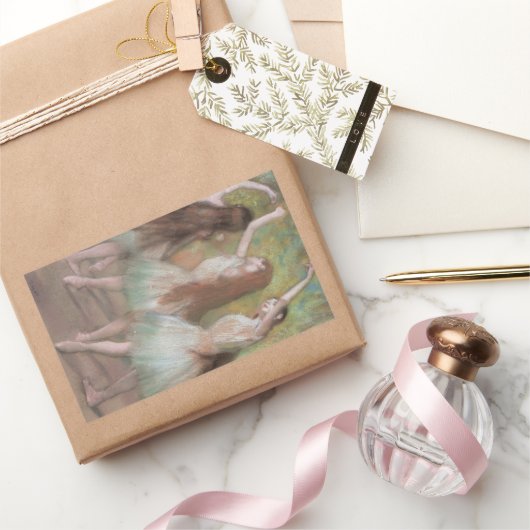 Groene dansers van Edgar Degas,  balletkunst Rechthoekige Sticker (Geschenken)